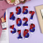 bougies décoratives paillettes rouge bleu noir boîte rangement tringles blanches decoration opaque