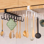 rangements crochet rack noir fixations cuisine vaisselle ustensiles organisation garde robe accessoires mode moderne