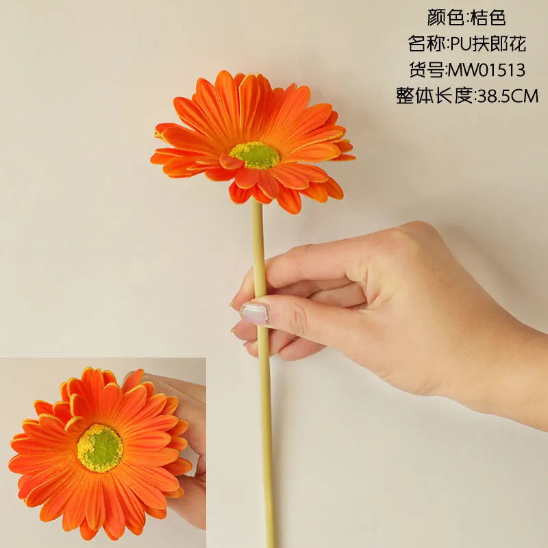 fleurs artificielles gerbera soie moderne intérieur mariage rose rouge jaune orange blanc