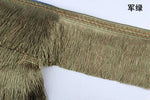 franges polyester 16cm dorées classiques vert olive party decoration rayures opaques variées couleurs