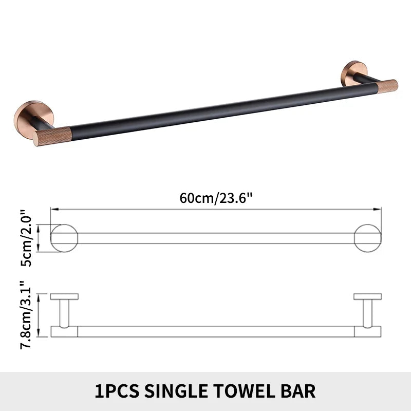 porte serviettes mural acier inoxydable noir doré argenté lisse moderne vis