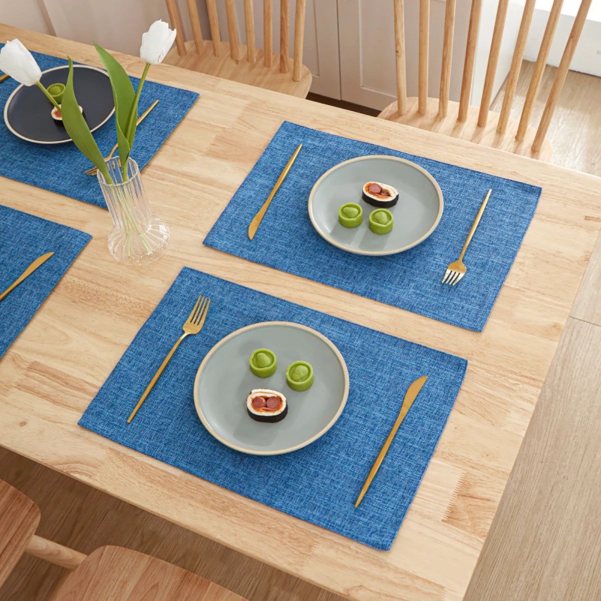 tapis table rectangle lin respectueux environnement isolation thermique facile nettoyage hygiène