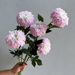 décoration intérieure moderne fleur artificielle bleue rose violet blanc rayonnante pétale opaques 70cm