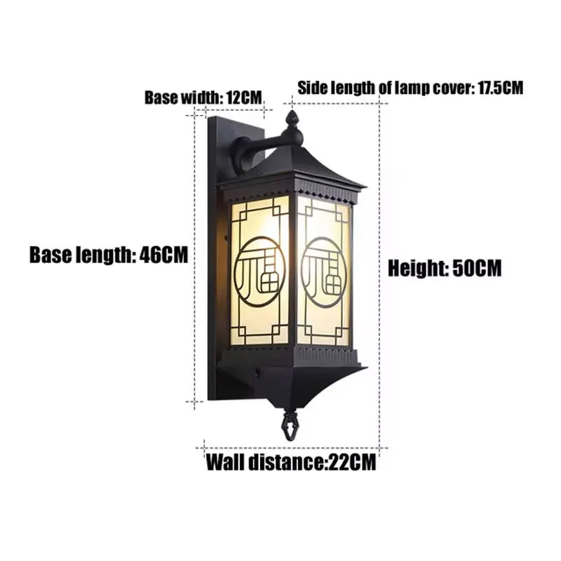 lampe murale noire moderne motif géométrique ip65 transparent aluminium echangement e27