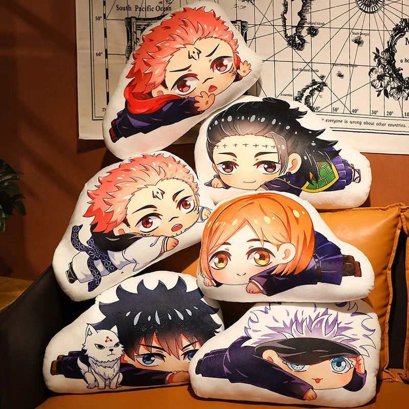 coussins anime personnages gojo itadori fushigoro kawaii blanc rouge noir voyage lit