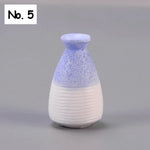 vases résine couleur bleue rose jaune mini paysage décoration jardin moderne