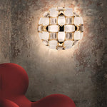 plafonniers modernes led blanc orange vert violet rose doré texturés chambre salon