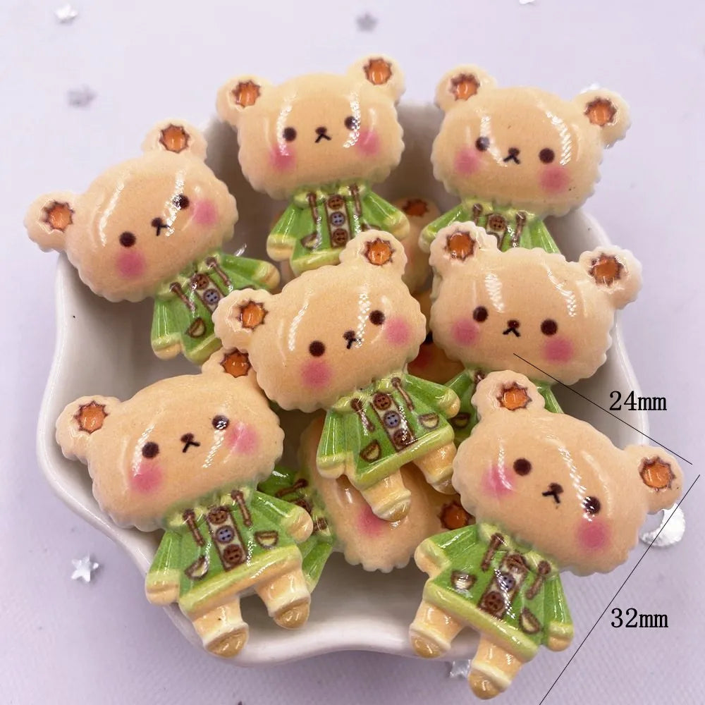 figurines animaux mignonnes colorées résine scrapbook bricolage accessoires décoration cartoon vêtements variés pack figuras