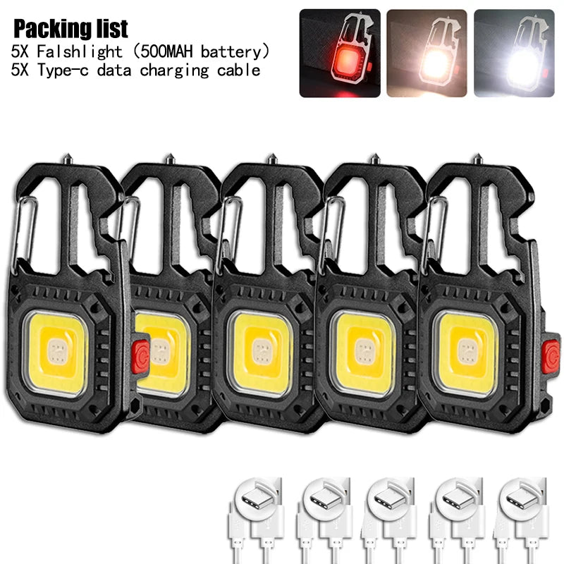 lampe multifonctionnelle rechargeable led modes gris métallique robuste type banque alimentation