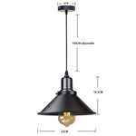 lampe suspendue industrielle noir mat salon chambre éclairage vintage rétro métal