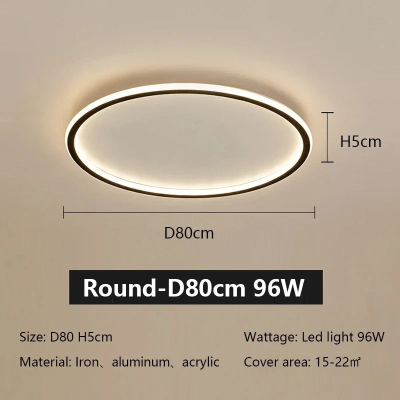 plafonnier led minimaliste blanc rectangulaire bord noir opacité télécommande inclusière