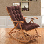 coussin épais rocking chair beiges tufted mousse pe polyester ruban confortable chaise longue toutes