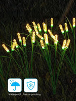 guirlande lumineuse solaire led jardin decoration exterieure moderne cones translucides vert jaune blanc