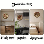 Horloge murale bois design avec aiguilles