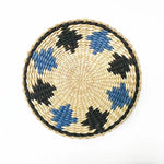 assiette décorative ethnique boho chic motif zigzag couleur naturelle mur cuisine salon maison rustique