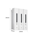 distributeur savon liquide moderne noir blanc adhésif sans perçage grande capacité minimaliste opaques