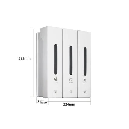 distributeur savon liquide moderne noir blanc adhésif sans perçage grande capacité minimaliste opaques