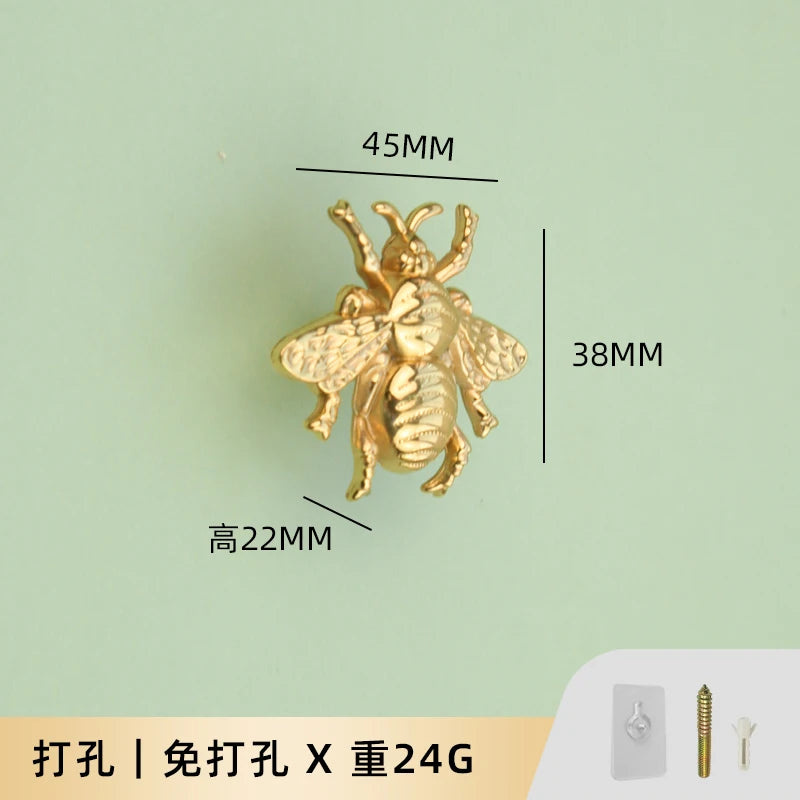 porte serviettes or artisanal abeille papillon libellule feuille cerf simple deco mural