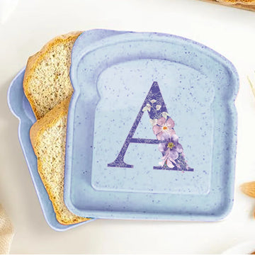 boîte sandwich bleu clair lettres fleurs motif moderne boîte rangement nourriture portable opaque réutilisable