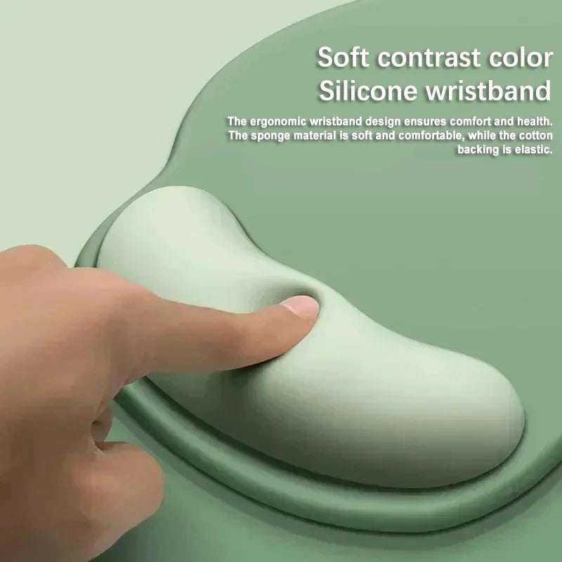 tapis souris ergonomique vert menthe tapis non glissant poignet support confort moderne