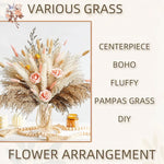 décoration boho bouquet fleurs séchées pampas roses artificielles anniversaire mariage
