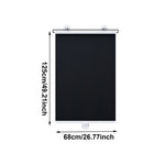 rideau fenêtre noir vertical moderne stores enrouleurs sans perçage clips magnétiques opaques 60x40cm