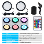 spot led noir blanc 5v usb rgb 24 touches kit commutateur distance lampe mince