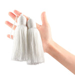 pompon décoratif moderne polyester 28cm blanc doré noir multicolore tissé opaques