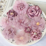 décoration intérieure fleurs artificielles violet bleu gris rose tissu romantique occasion mariage anniversaire
