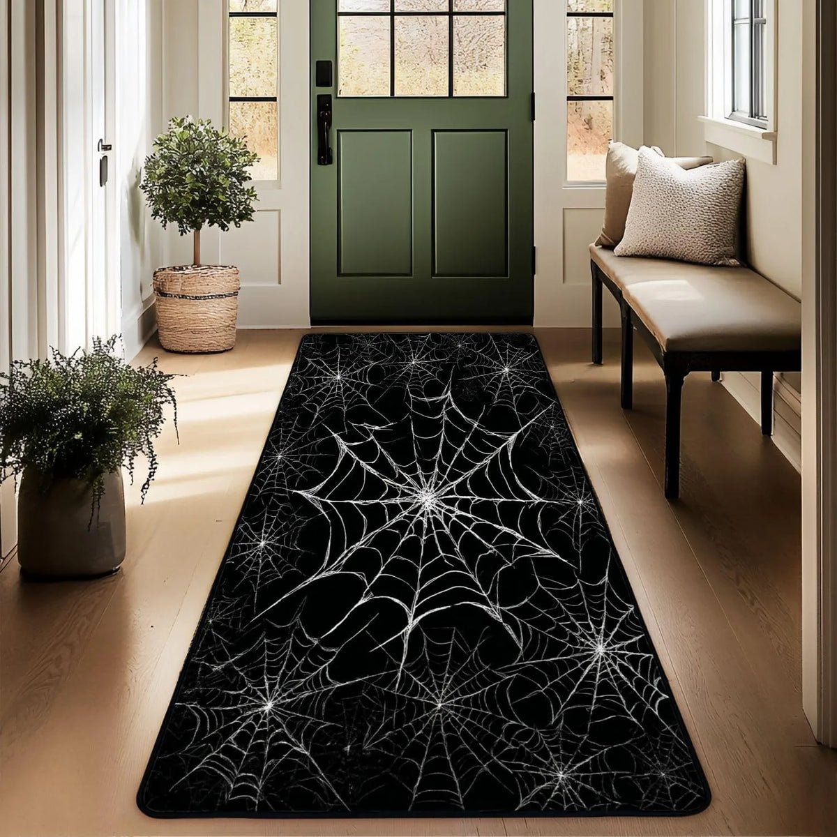 tapis gothique crâne roses moderne polypropylène polyester antidérapant salon chambre extérieur