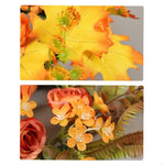 couronnes décoratives automnales fleurs artificielles feuilles rustiques mariage fiançailles