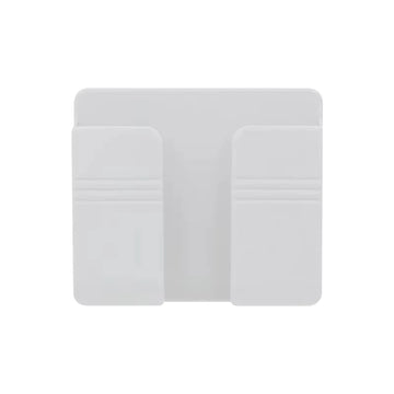 organisateur mural blanc minimaliste téléphone télécommande charge électrique multitaches plastique