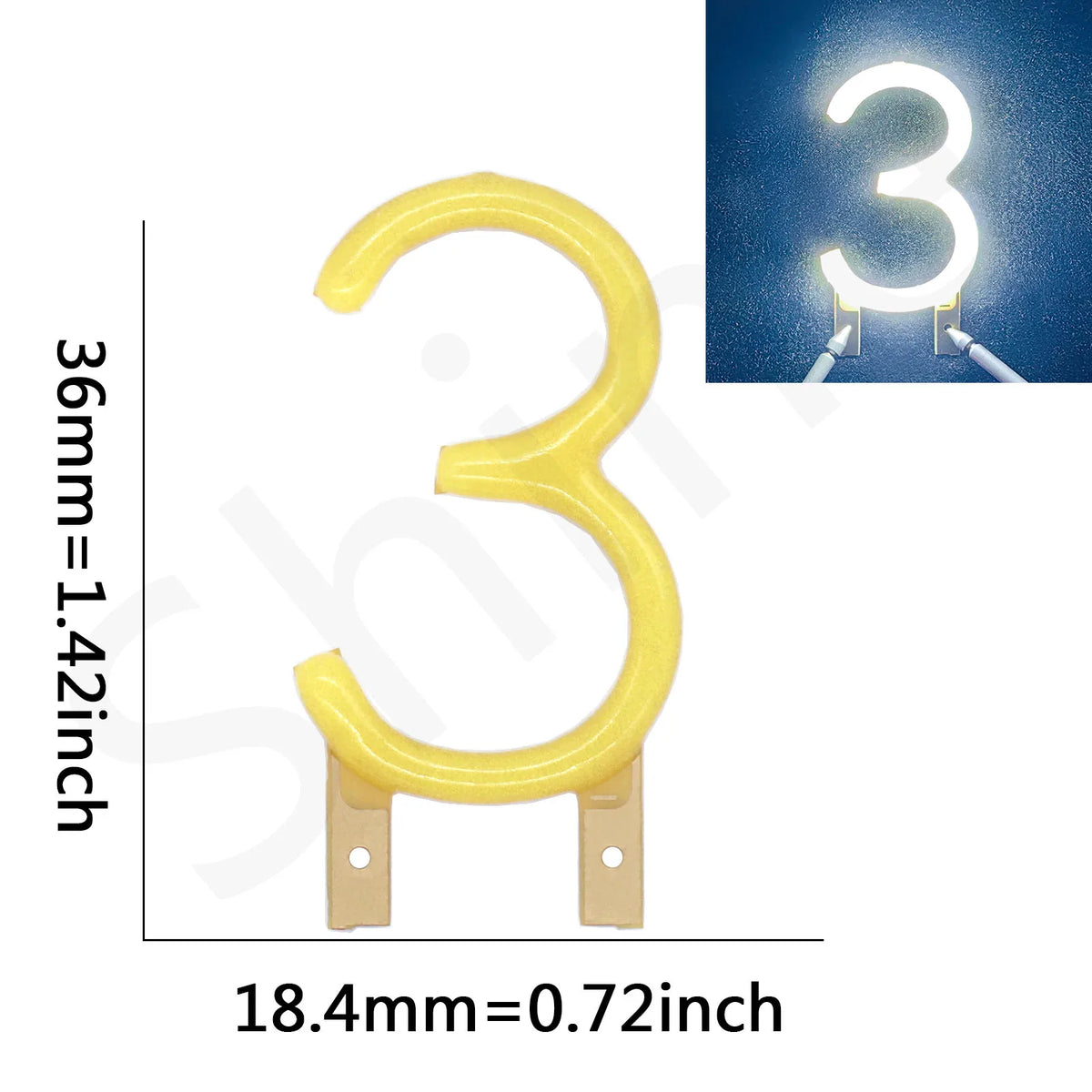 ampoule led numéro lumineuse jaune moderne décoration fête bar restaurant chambre