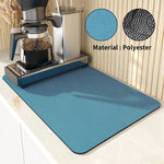 tapis cuisine noir absorbant antiderrapant séchage rapide moderne évier machine
