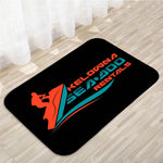 tapis moderne antidérapant sea doo logo floral noir jaune blanc rouge bleu orange couloir