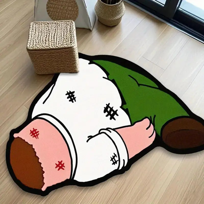 tapis dessin animé polyester antidérapant blanc vert marron rouge bleu rose chambre salon