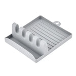 rack vaisselle moderne plastique transparent opaque clips gris blanc pratique organisation cuisine