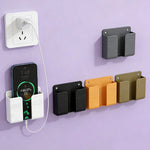support mural rechargeable smartphones rangement télécommandes boîte adhésive moderne noir blanc
