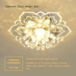 lampe moderne transparente fleurs dorées élégante invisible led chambre salon