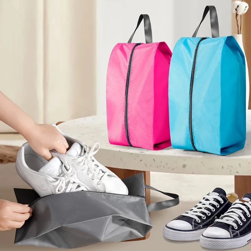 sacs chaussures pliables imperméables multi usages réutilisables modernes portables étanches zippées stockage organisation voyage
