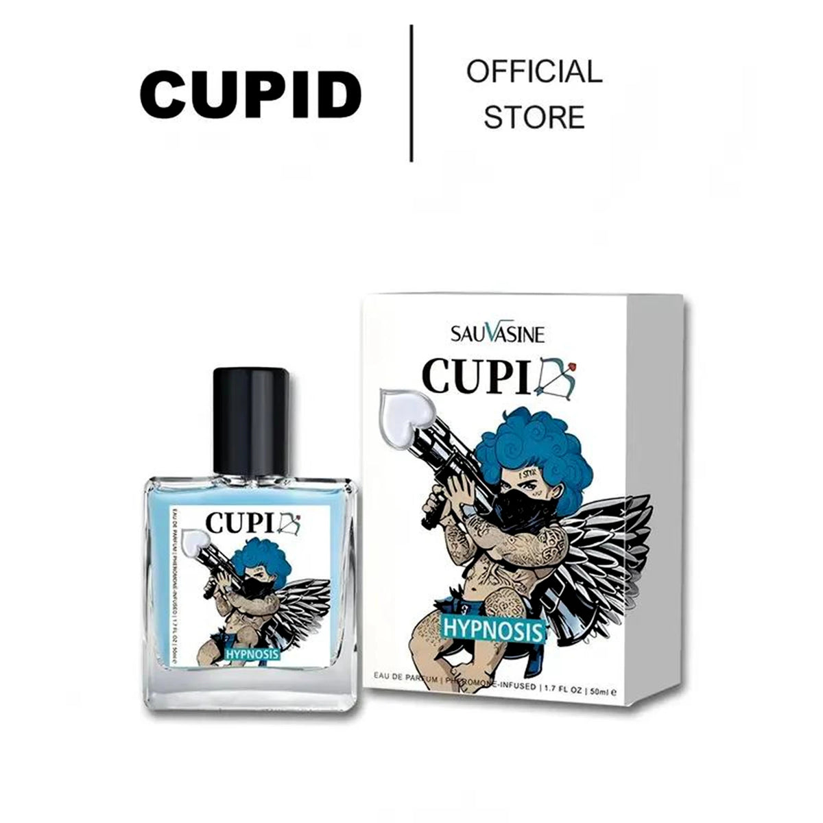 parfum homme bleu clair moderne illustration ailé masque arme provocateur 50ml erotique confidentiel erotique