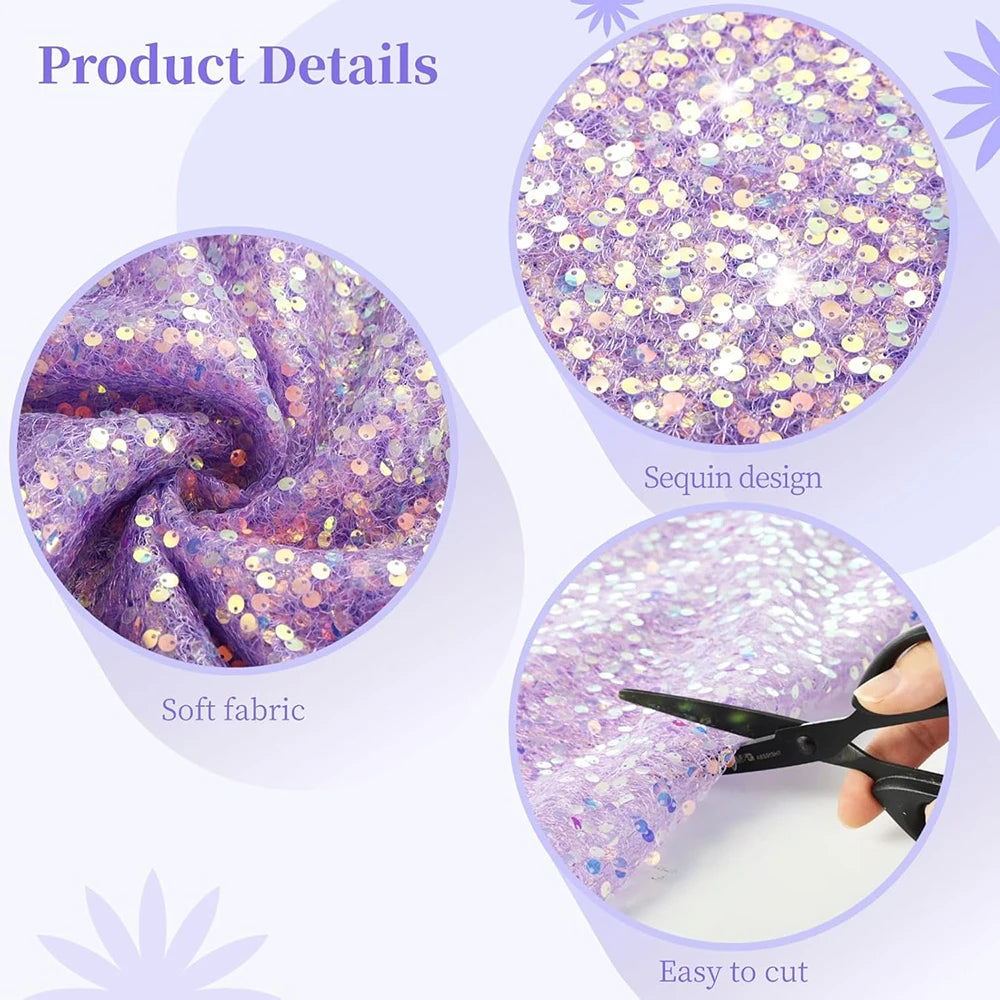 nappe table paillette scintillante sirène fête anniversaire baby shower violet rose festive
