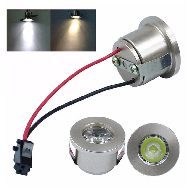spot led argenté moderne 3w blanc chaud 1w blanc câble noir vis fixation minimaliste
