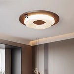 plafonnier led moderne noir blanc rond ondulé opacité éclairage surface tactile minimaliste chambre salon