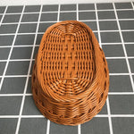 paniers rangement rotin tressé marron clair traditionnels réutilisables fourchettes bois décoration maison multifonctionnels