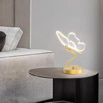 lampe table moderne papillon or transparent minimaliste basse consommation led