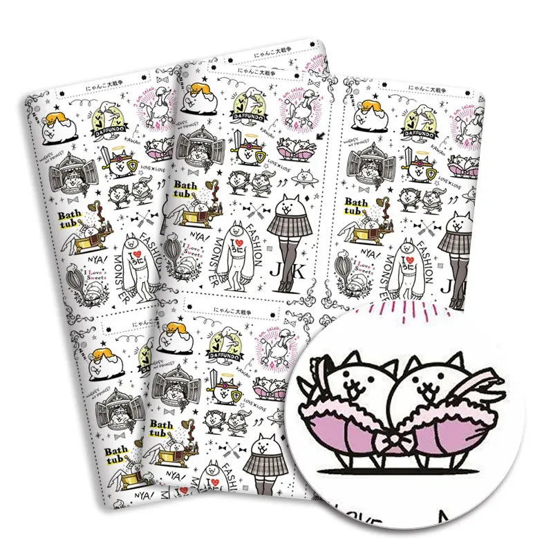 tapis bain tissu brocart imprimé dessins animés résistance abrasion coton polyester multicolore