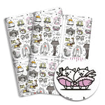tapis bain tissu brocart imprimé dessins animés résistance abrasion coton polyester multicolore
