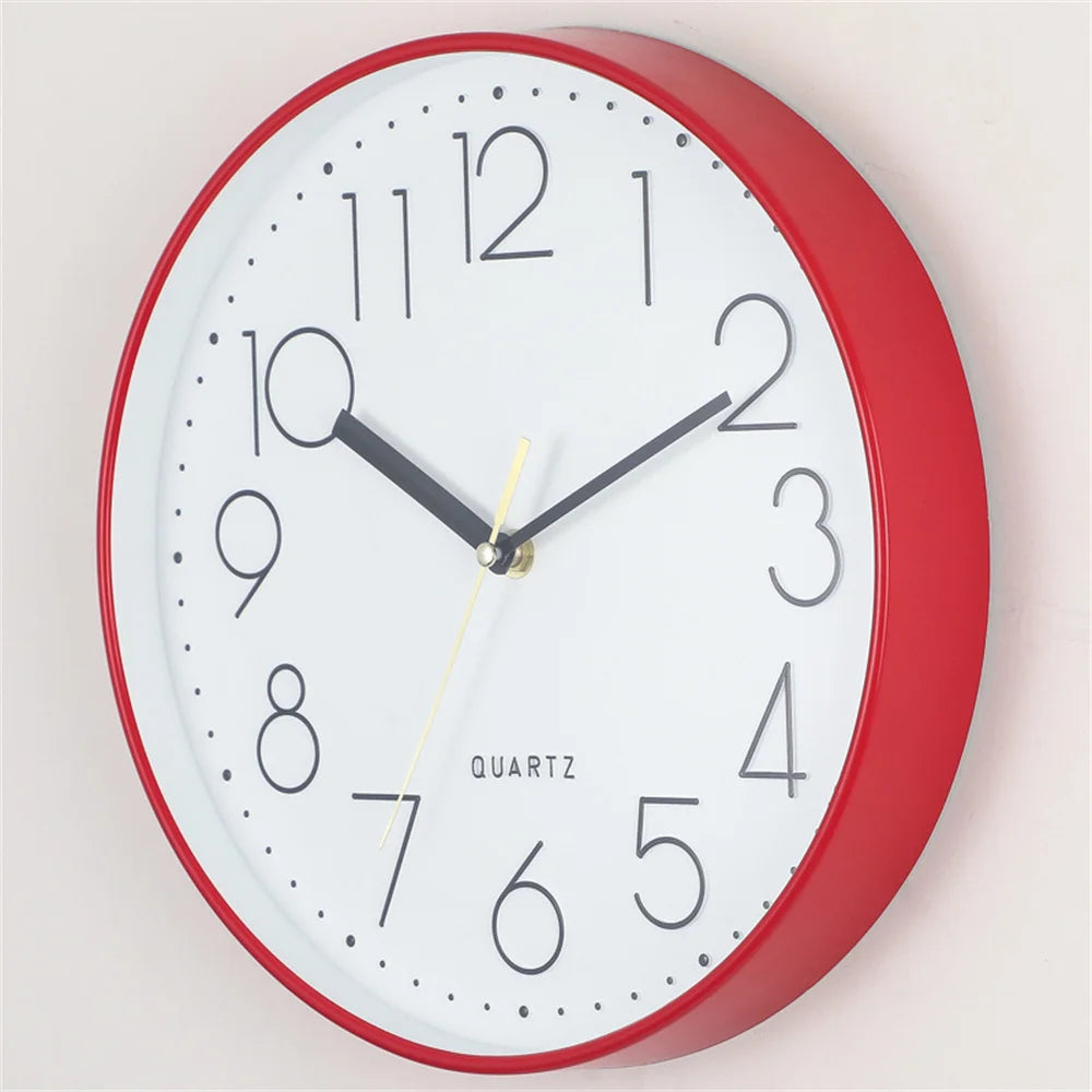 horloge murale moderne rose blanche noire bleue quartz aiguille unique minimaliste salon
