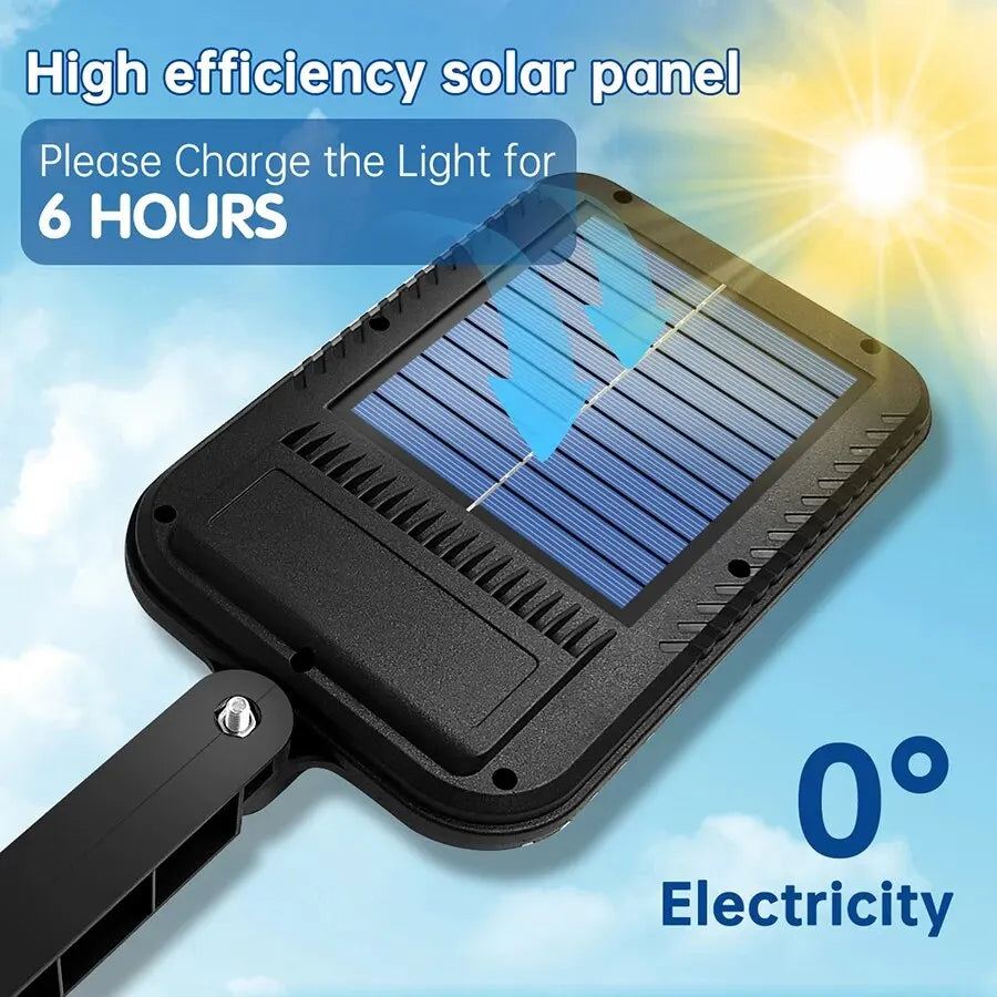 lampe solaire led détecteur mouvement 200 led noir moderne ip65 télécommandeextérieur
